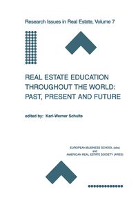 Produktbild: Real Estate Education Throughout the World: Past, Present and Future