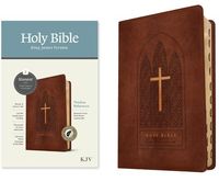Produktbild: KJV Thinline Reference Bible, Filament Enabled (Leatherlike, Reverent Cross Dark Brown, Indexed, Red Letter)