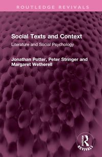 Produktbild: Potter, J: Social Texts and Context