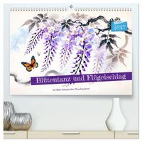 Produktbild: Bl&uuml;tentanz und Fl&uuml;gelschlag - Im Stile chinesischer Tuschmalerei (hochwertiger Premium Wandkalender 2027 DIN A2 quer), Kunstdruck in Hochglanz