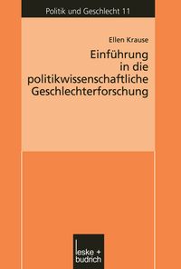 Produktbild: Einf&uuml;hrung in die politikwissenschaftliche Geschlechterforschung