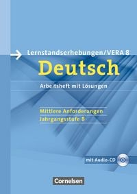 Produktbild: Vorbereitungsmaterialien f&uuml;r VERA - Vergleichsarbeiten/ Lernstandserhebungen - Deutsch - 8. Schuljahr: Mittlere Anforderungen