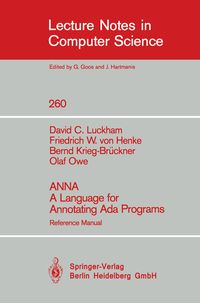 Produktbild: ANNA A Language for Annotating Ada Programs