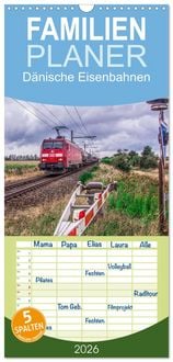Produktbild: Familienplaner 2026 - D&auml;nische Eisenbahnen mit 5 Spalten (Wandkalender, 21 x 45 cm) CALVENDO
