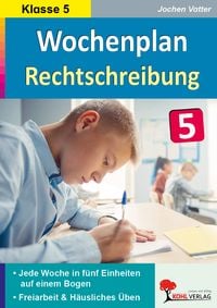 Produktbild: Wochenplan Rechtschreibung / Klasse 5