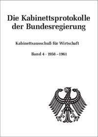 Produktbild: Kabinettsausschu&szlig; f&uuml;r Wirtschaft