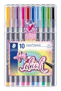 Produktbild: STAEDTLER Fineliner triplus meTime, Strichbreite ca. 0,3 mm, 10er Set