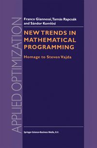 Produktbild: New Trends in Mathematical Programming