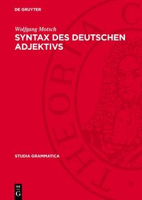 Produktbild: Syntax des deutschen Adjektivs