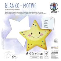 Produktbild: URSUS Kinderbasteln Blanko-Motive Stern, 20 Blatt