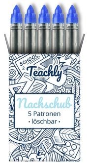 Produktbild: Teachly Nachschub Patrone 5er Set, Blau l&ouml;schbar
