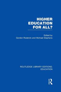Produktbild: Higher Education for All? (RLE Edu G)