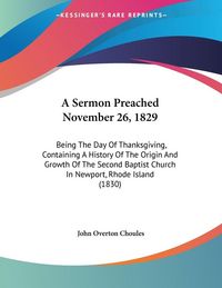 Produktbild: A Sermon Preached November 26, 1829
