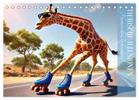 Produktbild: Tierische Illusionen - Humorvolle Tierfantasien (Tischkalender 2026 DIN A5 quer), CALVENDO Monatskalender