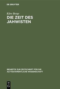 Produktbild: Die Zeit des Jahwisten