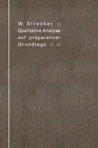 Produktbild: Qualitative Analyse auf pr&auml;parativer Grundlage