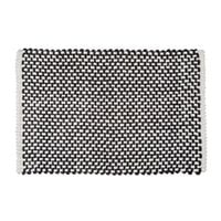 Produktbild: Badteppich Mod. Covelo Wei&szlig;-Anthrazit, 50 x 80 cm, rutschfest und waschbar bis 30 &deg;C