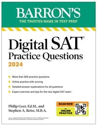 Produktbild: Digital SAT Practice Questions, Fourth Edition: More than 800 Questions for Digital SAT Prep + Tips + Online Practice (2026)