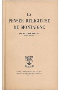 Produktbild: La Pensee Religieuse de Montaigne