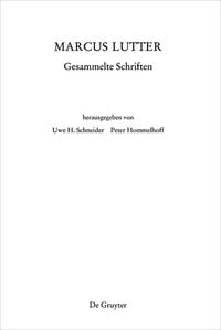 Produktbild: Marcus Lutter. Gesammelte Schriften