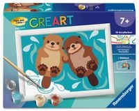 Produktbild: Ravensburger CreArt 12023125 - Verliebte Otter - Malen nach Zahlen f&uuml;r Kinder ab 7 Jahren