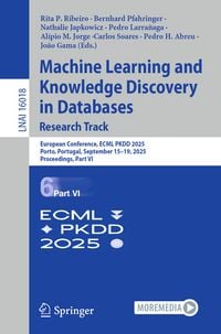 Produktbild: Machine Learning and Knowledge Discovery in Databases. Research Track