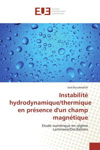 Produktbild: Instabilit&eacute; hydrodynamique/thermique en pr&eacute;sence d'un champ magn&eacute;tique