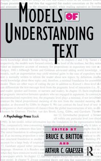 Produktbild: Models of Understanding Text