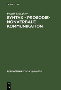 Produktbild: Syntax - Prosodie - nonverbale Kommunikation