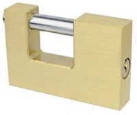 Produktbild: Br&uuml;der Mannesmann M41360 Vorh&auml;ngeschloss 60 mm gleichschlie&szlig;end Gold Profilzylinder-Vorhangschloss