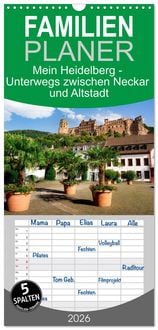 Produktbild: Familienplaner 2026 - Mein Heidelberg - Unterwegs zwischen Neckar und Altstadt mit 5 Spalten (Wandkalender, 21 x 45 cm) CALVENDO