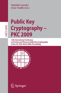 Produktbild: Public Key Cryptography - PKC 2009