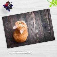 Produktbild: Cover-your-desk Schreibtischunterlage f&uuml;r Kinder und Erwachsene Orange Katze, aus hochwertigem Vinyl , 60 x 40 cm