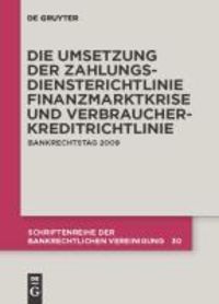 Produktbild: Die zivilrechtliche Umsetzung der Zahlungsdiensterichtlinie