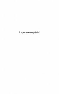 Produktbild: Patron congolais comedie en quatre actes