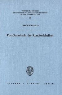 Produktbild: Das Grundrecht der Rundfunkfreiheit.