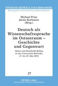 Produktbild: Deutsch als Wissenschaftssprache im Ostseeraum &ndash; Geschichte und Gegenwart
