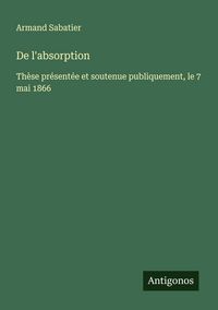 Produktbild: De l'absorption