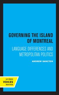 Produktbild: Governing the Island of Montreal