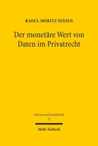 Produktbild: Der monet&auml;re Wert von Daten im Privatrecht