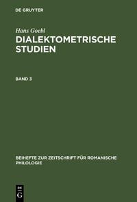 Produktbild: Hans Goebl: Dialektometrische Studien. Band 3