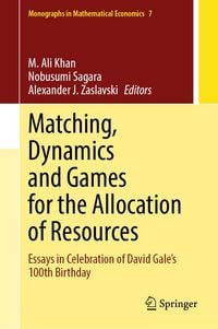 Produktbild: Matching, Dynamics and Games for the Allocation of Resources