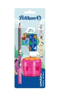 Produktbild: Pelikan Combino Set pink Schreiblernbleistift, Radierer, Anspitzer, 3er Set