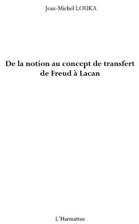 Produktbild: De la notion au concept de transfert de freud A lacan