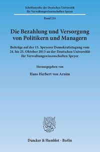 Produktbild: Die Bezahlung und Versorgung von Politikern und Managern.