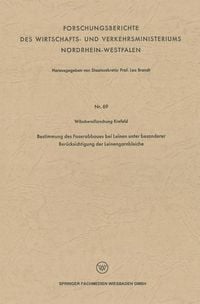 Produktbild: Bestimmung des Faserabbaues bei Leinen unter besonderer Ber&uuml;cksichtigung der Leinengarnbleiche