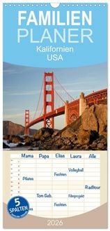Produktbild: Familienplaner 2026 - Kalifornien USA mit 5 Spalten (Wandkalender, 21 x 45 cm) CALVENDO