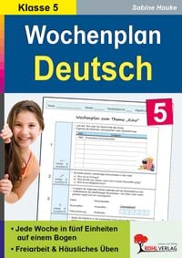 Produktbild: Wochenplan Deutsch / Klasse 5
