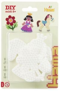 Produktbild: Hama&reg; B&uuml;gelperlen Blister 3 Stiftplatten Prinzessin/Blume/Pony.