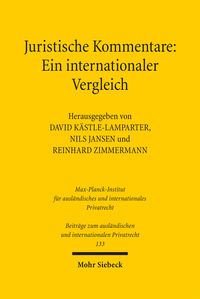 Produktbild: Juristische Kommentare: Ein internationaler Vergleich